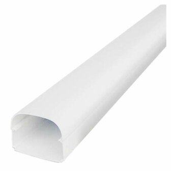 Tecnosystemi Optima leidinggoot T75 lengte van 2 meter (74 x 56 mm) Zuiverwit RAL9010