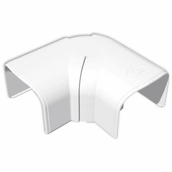 Tecnosystemi Optima platte bocht verstelbaar 45&deg;-90&deg; CPS75 Zuiverwit RAL9010