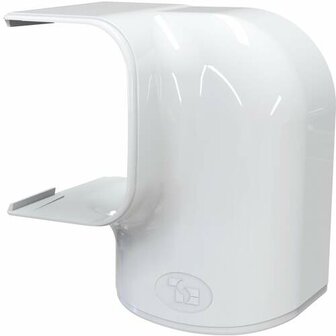 Tecnosystemi Optima linker bocht verticaal/horizontaal MRS75 Zuiverwit RAL9010