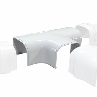 Tecnosystemi Optima T-stuk DT102 Zuiverwit RAL9010