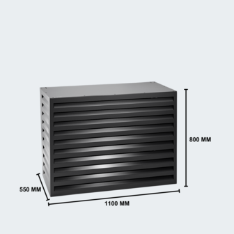 Evolar Evo-cover omkasting Medium zwart aluminium gepoedercoat 800 x 1100 x 550 mm
