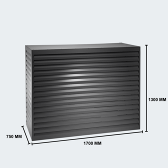 Evolar Evo-cover omkasting Extra-Large zwart aluminium gepoedercoat 1300 x 1700 x 750 mm