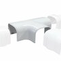 Tecnosystemi Optima T-stuk DT102 Zuiverwit RAL9010